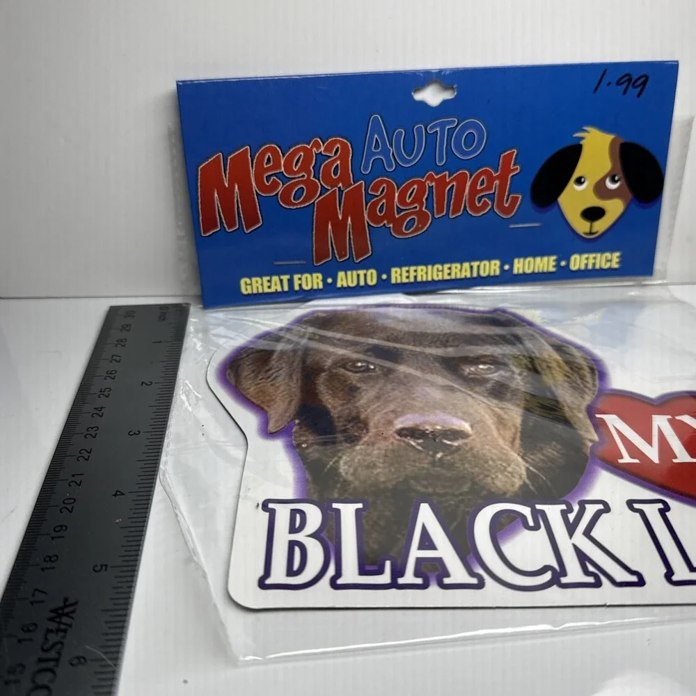 Chocolate Lab Labrador Retriever Mega Auto Car Fridge Magnet Lovely